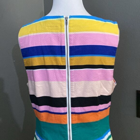 Tracy Reese x Anthropologie Coastal Shift Dress Striped Rainbow - Picture 10 of 13